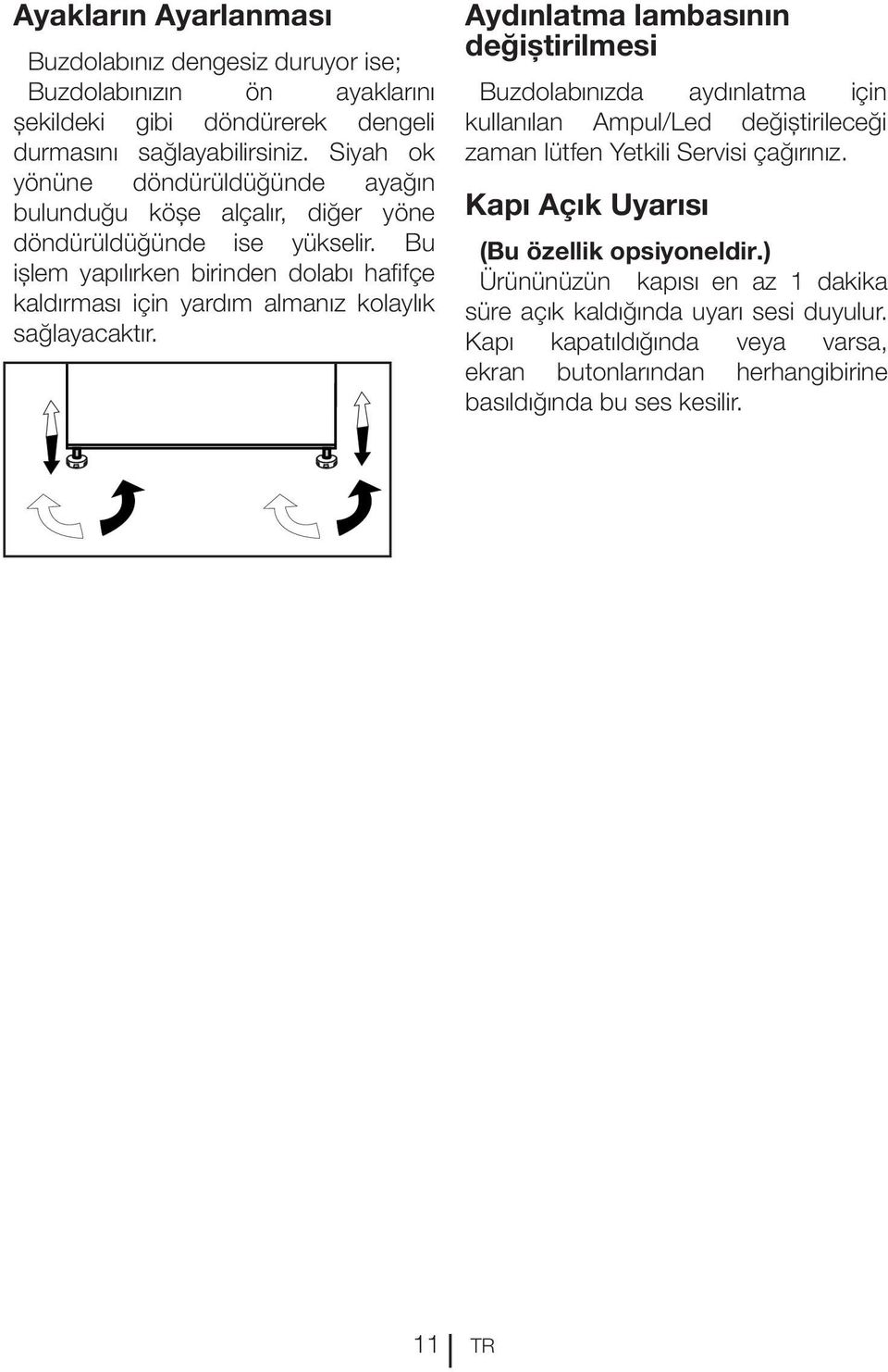 Bu işlem yapılırken birinden dolabı hafifçe kaldırması için yardım almanız kolaylık sağlayacaktır.