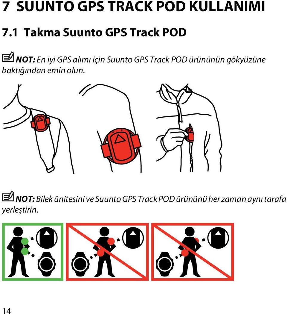 Suunto GPS Track POD ürününün gökyüzüne baktığından emin