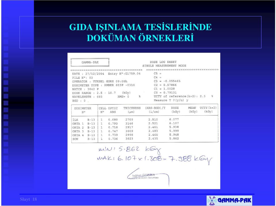 TESİSLERİNDE