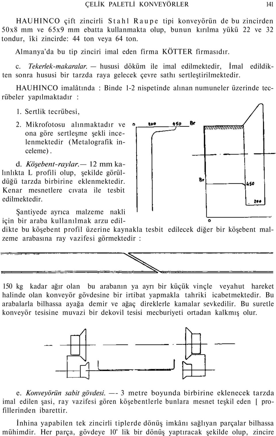 hususi döküm ile imal edilmektedir, İmal edildikten sonra hususi bir tarzda raya gelecek çevre sathı sertleştirilmektedir.