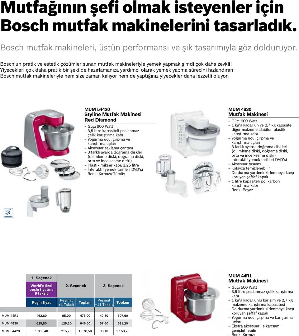 Yiyecekleri çok daha pratik bir şekilde hazırlamanıza yardımcı olarak yemek yapma sürecini hızlandıran Bosch mutfak makineleriyle hem size zaman kalıyor hem de yaptığınız yiyecekler daha lezzetli