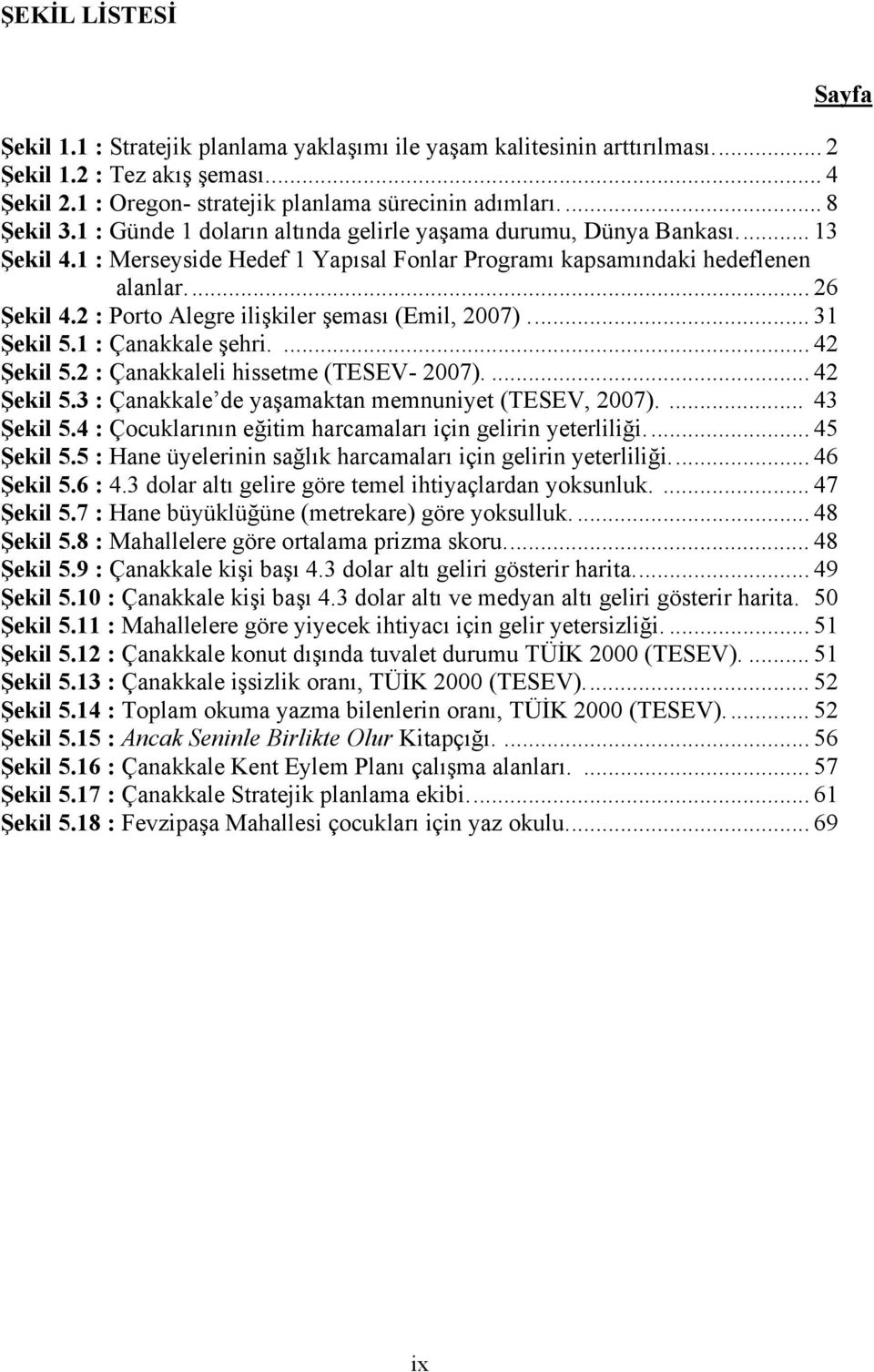 2 : Porto Alegre ilişkiler şeması (Emil, 2007).... 31 Şekil 5.1 : Çanakkale şehri.... 42 Şekil 5.2 : Çanakkaleli hissetme (TESEV- 2007).... 42 Şekil 5.3 : Çanakkale de yaşamaktan memnuniyet (TESEV, 2007).