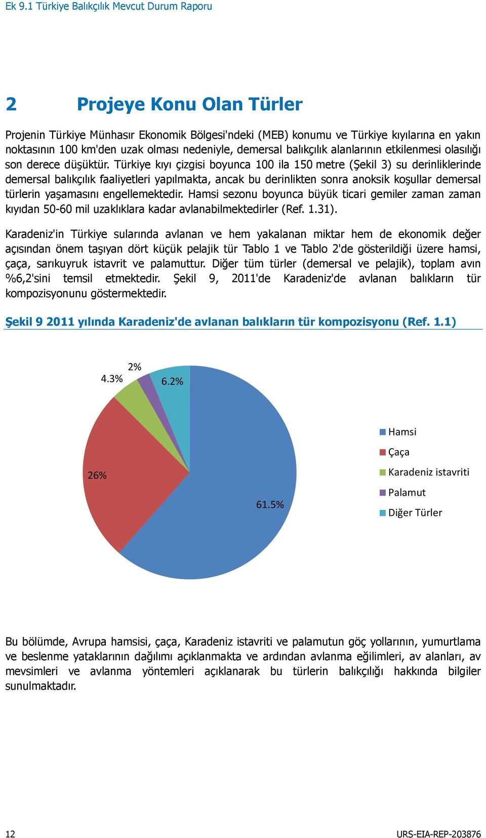 Türkiye kıyı çizgisi boyunca 100 ila 150 metre (Şekil 3) su derinliklerinde demersal balıkçılık faaliyetleri yapılmakta, ancak bu derinlikten sonra anoksik koşullar demersal türlerin yaşamasını