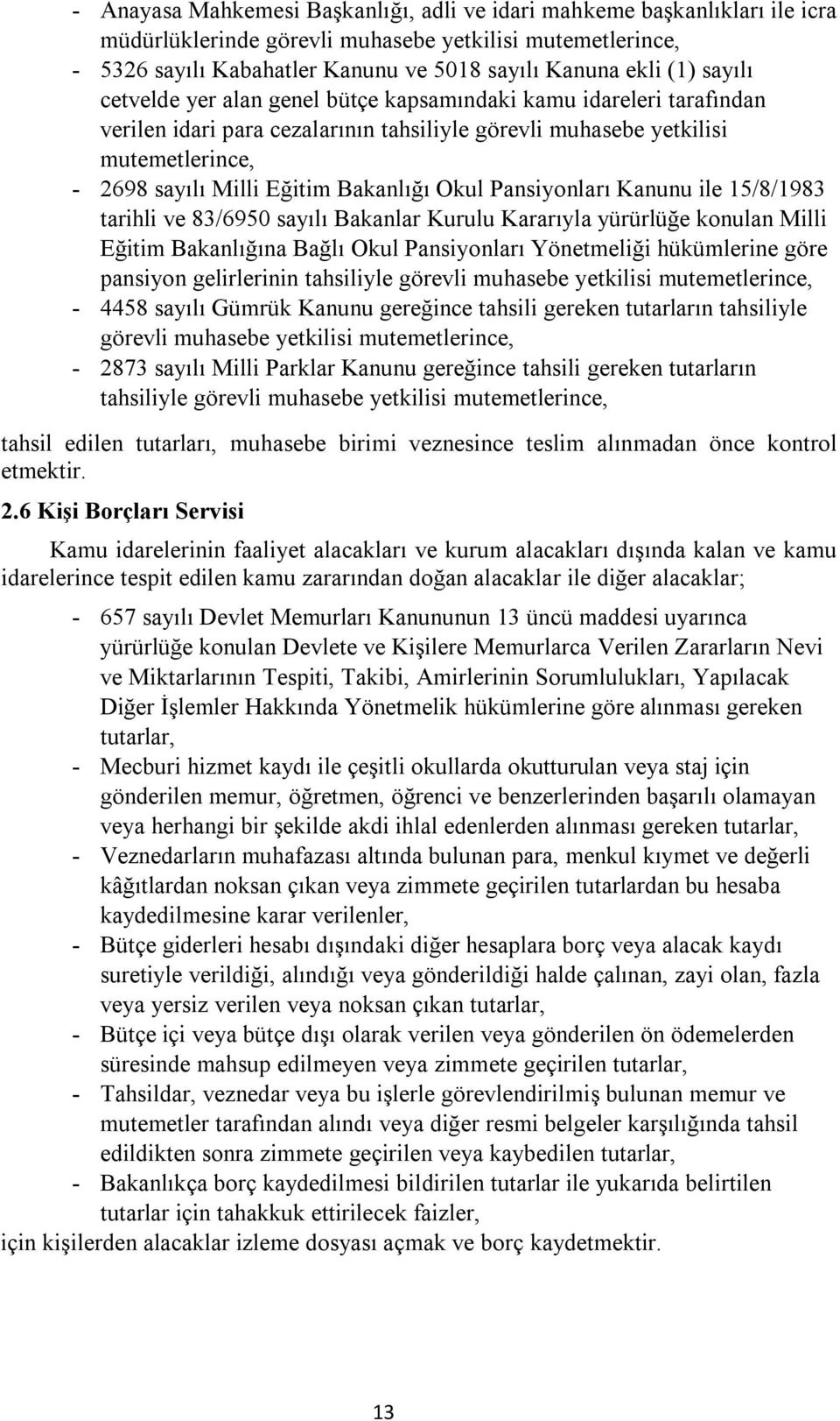 Okul Pansiyonları Kanunu ile 15/8/1983 tarihli ve 83/6950 sayılı Bakanlar Kurulu Kararıyla yürürlüğe konulan Milli Eğitim Bakanlığına Bağlı Okul Pansiyonları Yönetmeliği hükümlerine göre pansiyon