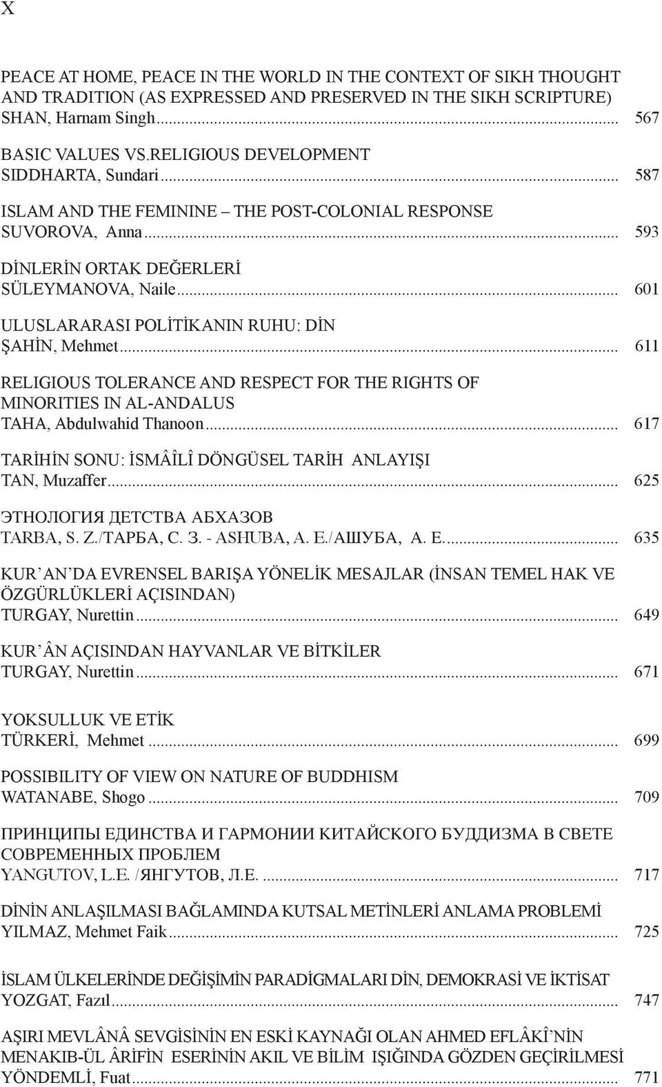 .. 601 ULUSLARARASI POLİTİKANIN RUHU: DİN ŞAHİN, Mehmet... 611 RELIGIOUS TOLERANCE AND RESPECT FOR THE RIGHTS OF MINORITIES IN AL-ANDALUS TAHA, Abdulwahid Thanoon.