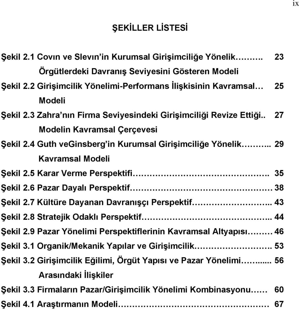 4 Guth veginsberg in Kurumsal Girişimciliğe Yönelik.. 29 Kavramsal Modeli Şekil 2.5 Karar Verme Perspektifi. 35 Şekil 2.6 Pazar Dayalı Perspektif 38 Şekil 2.7 Kültüre Dayanan Davranışçı Perspektif.