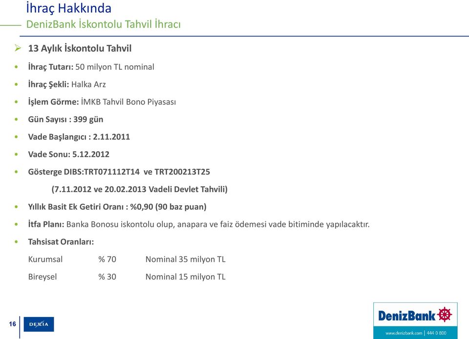 2012 Gösterge DIBS:TRT071112T14 ve TRT20021