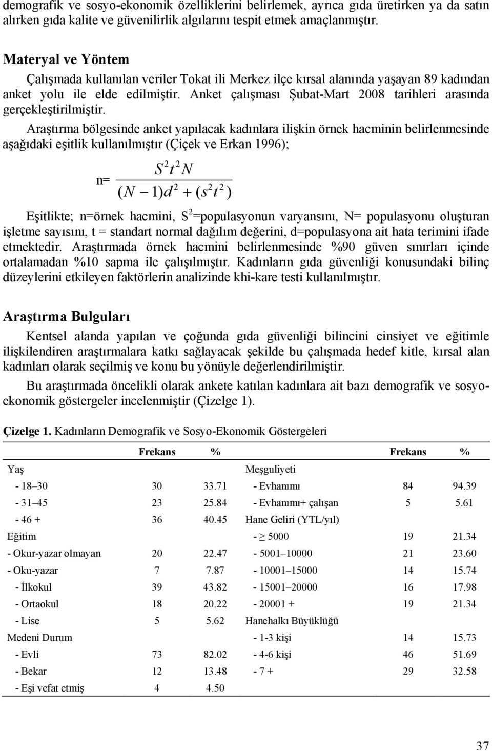 Anket çalışması Şubat-Mart 2008 tarihleri arasında gerçekleştirilmiştir.