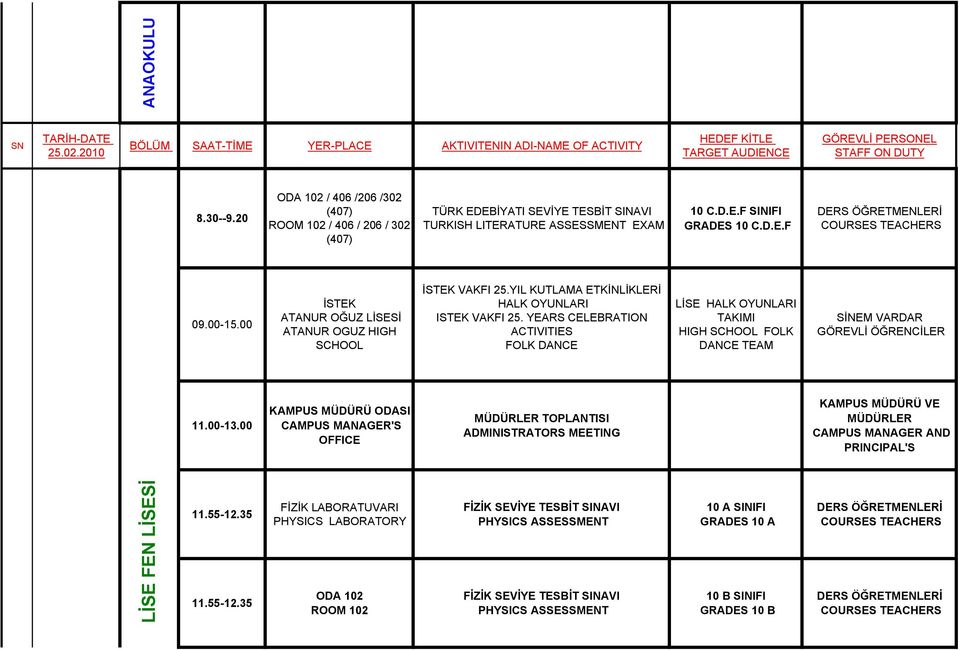 00 İSTEK ATANUR OĞUZ LİSESİ ATANUR OGUZ HIGH SCHOOL İSTEK VAKFI 25.YIL KUTLAMA ETKİNLİKLERİ HALK OYUNLARI ISTEK VAKFI 25.