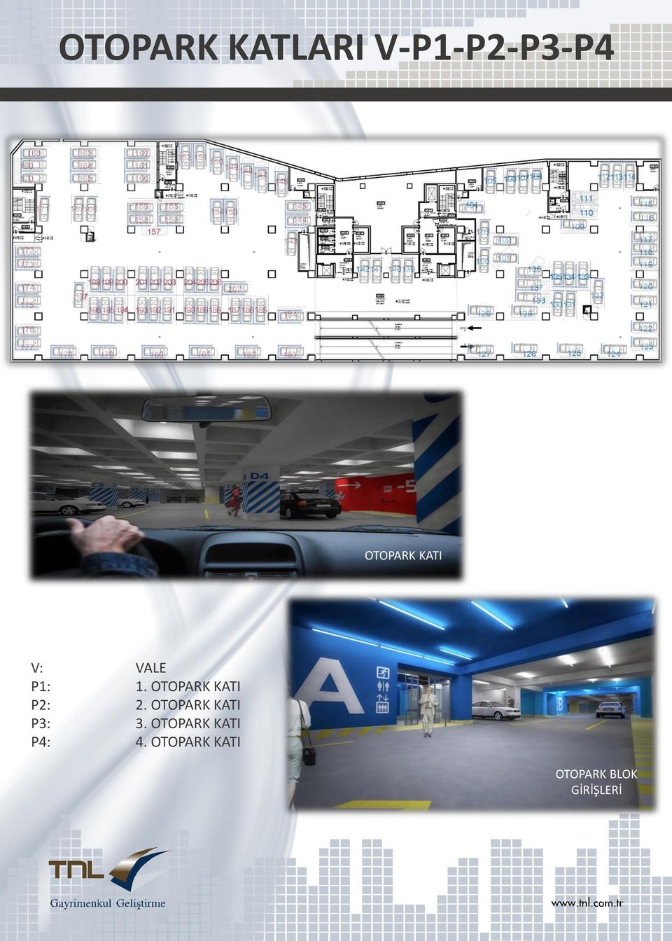 OTOPARK KATI P3: 3. OTOPARK KATI P4: 4.