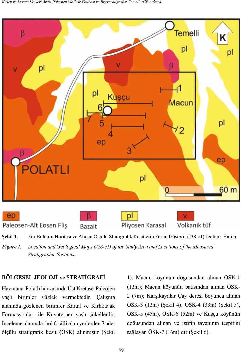 Location and Geological Maps (J28-c1) of the Study Area and Locations of the Measured Stratigraphic Sections.