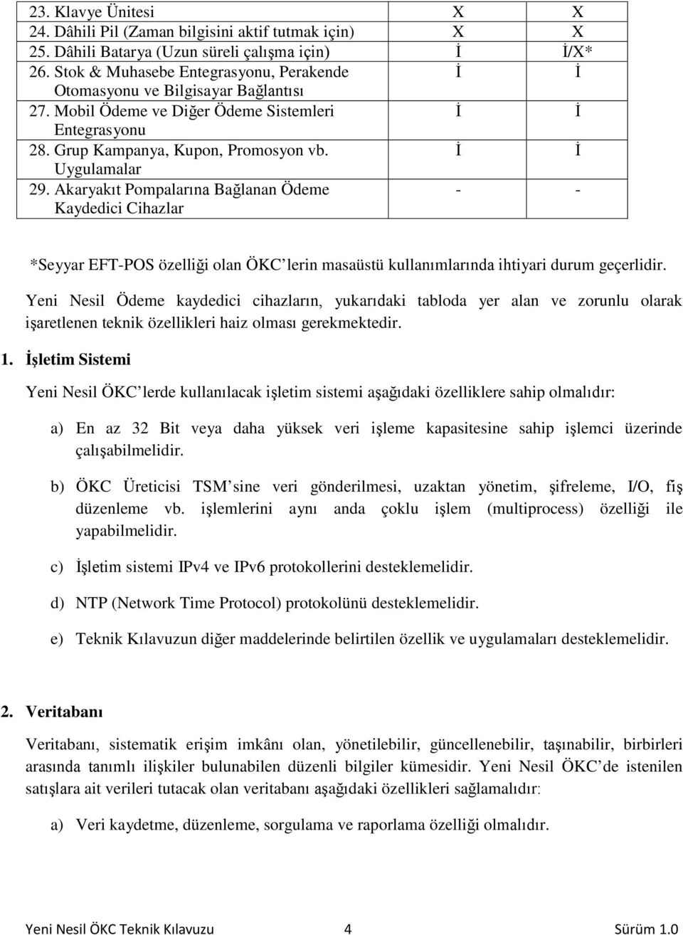 Akaryakıt Pompalarına Bağlanan Ödeme Kaydedici Cihazlar - - *Seyyar EFT-POS özelliği olan ÖKC lerin masaüstü kullanımlarında ihtiyari durum geçerlidir.