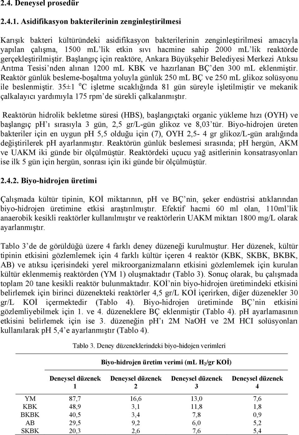 reaktörde gerçekleştirilmiştir. Başlangıç için reaktöre, Ankara Büyükşehir Belediyesi Merkezi Atıksu Arıtma Tesisi nden alınan 1200 ml KBK ve hazırlanan BÇ den 300 ml eklenmiştir.