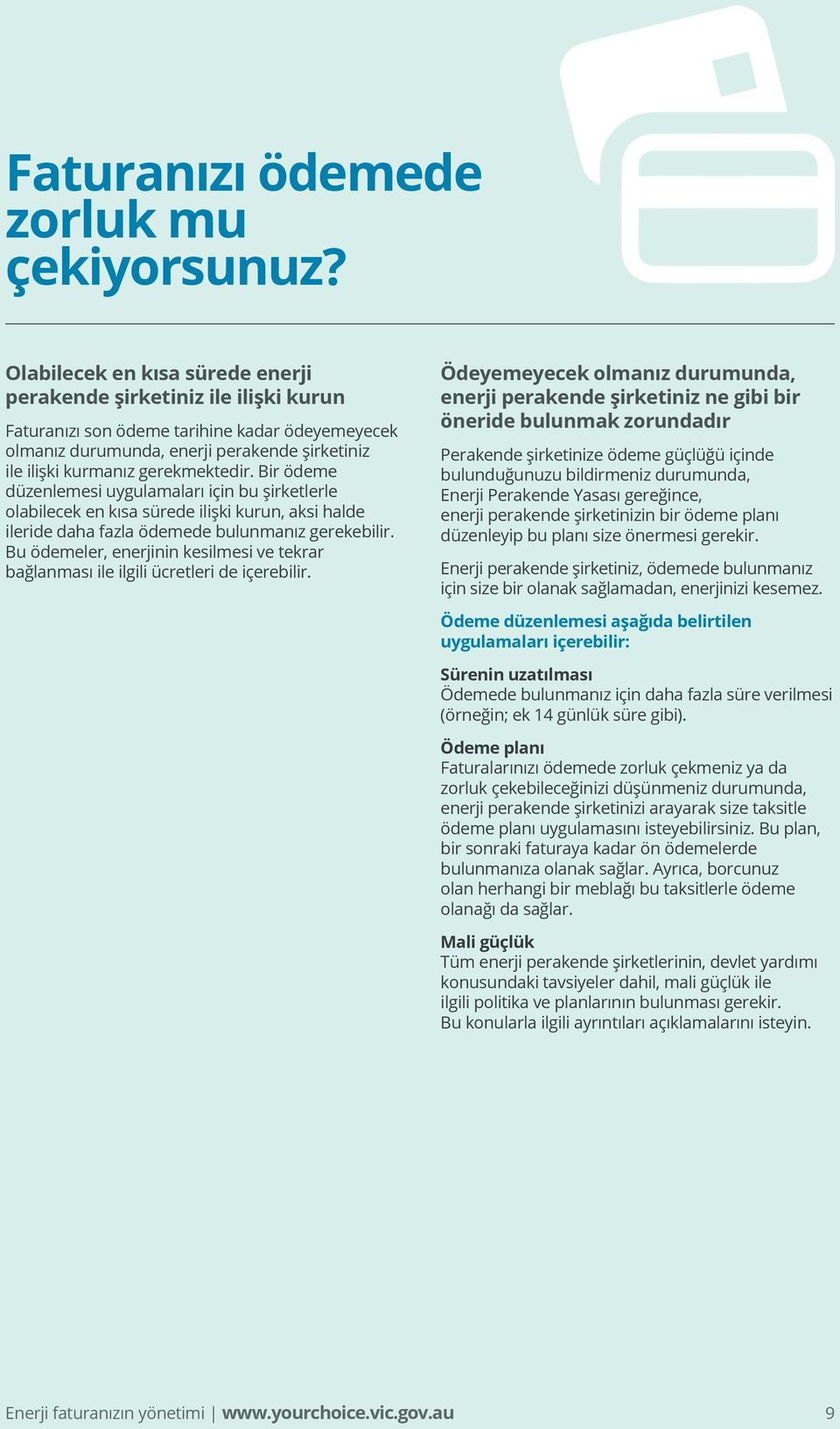 gerekmektedir. Bir ödeme düzenlemesi uygulamaları için bu şirketlerle olabilecek en kısa sürede ilişki kurun, aksi halde ileride daha fazla ödemede bulunmanız gerekebilir.