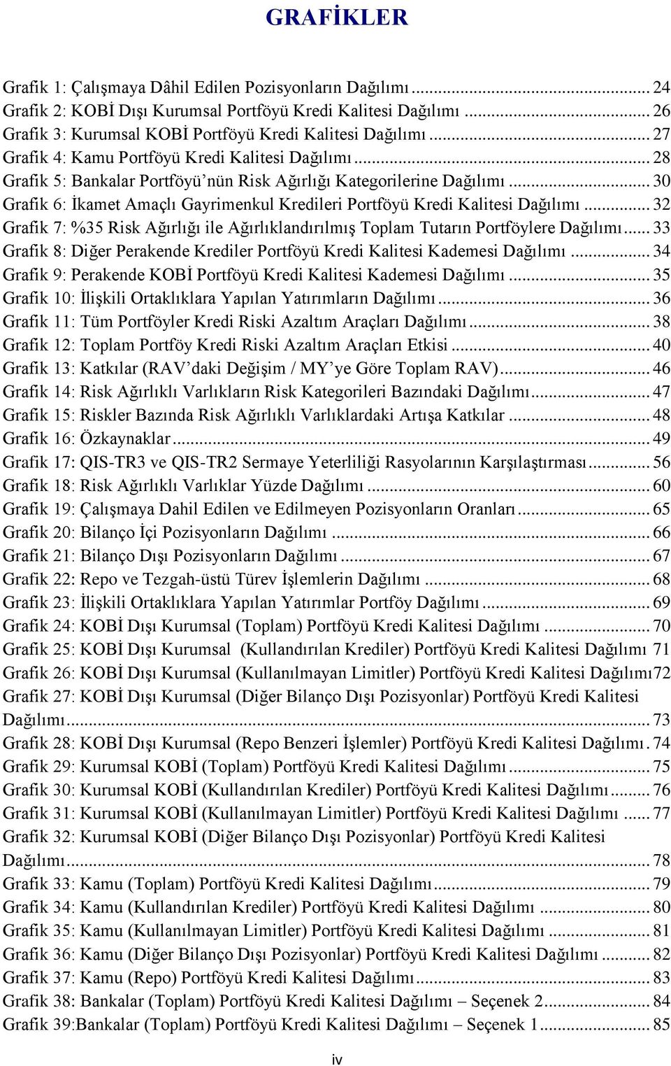 .. 30 Grafik 6: Ġkamet Amaçlı Gayrimenkul Kredileri Portföyü Kredi Kalitesi Dağılımı... 32 Grafik 7: %35 Risk Ağırlığı ile AğırlıklandırılmıĢ Toplam Tutarın Portföylere Dağılımı.