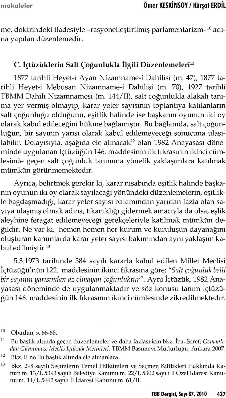 70), 1927 tarihli TBMM Dahili Nizamnamesi (m.