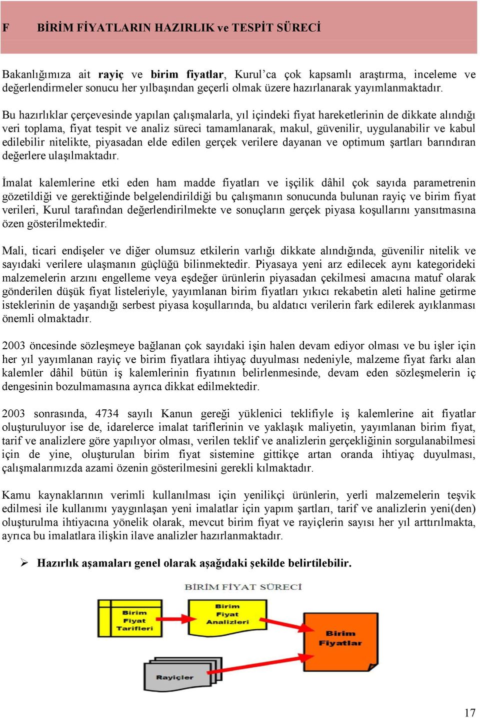 Bu hazırlıklar çerçevesinde yapılan çalışmalarla, yıl içindeki fiyat hareketlerinin de dikkate alındığı veri toplama, fiyat tespit ve analiz süreci tamamlanarak, makul, güvenilir, uygulanabilir ve