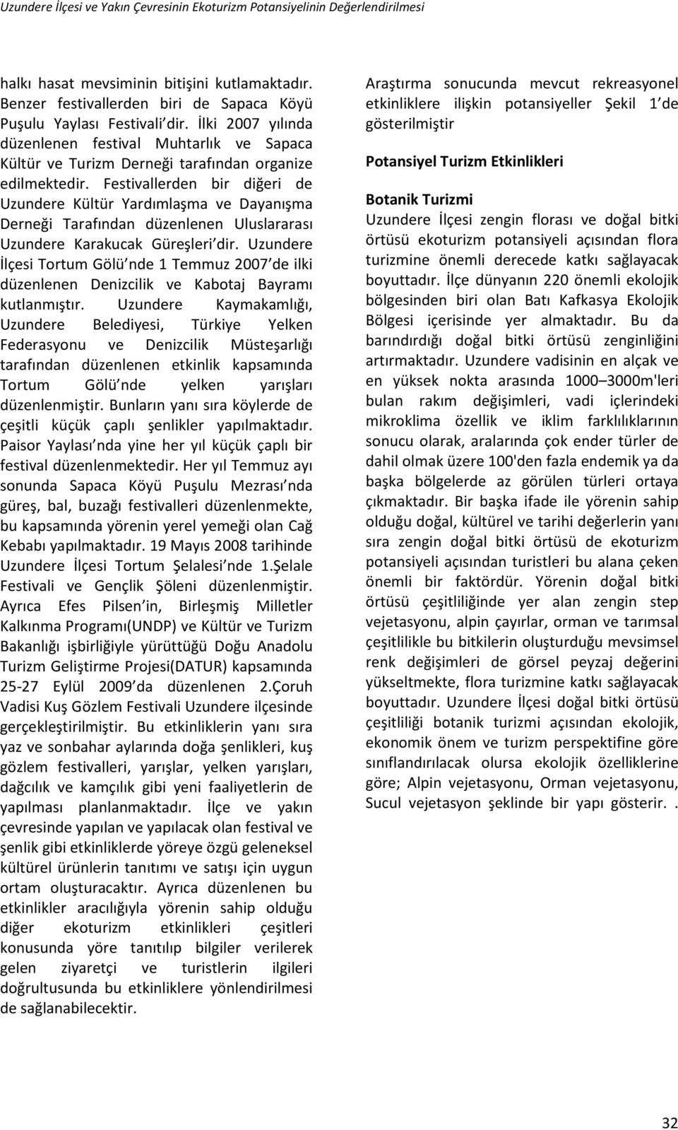 Festivallerden bir diğeri de Uzundere Kültür Yardımlaşma ve Dayanışma Derneği Tarafından düzenlenen Uluslararası Uzundere Karakucak Güreşleri dir.