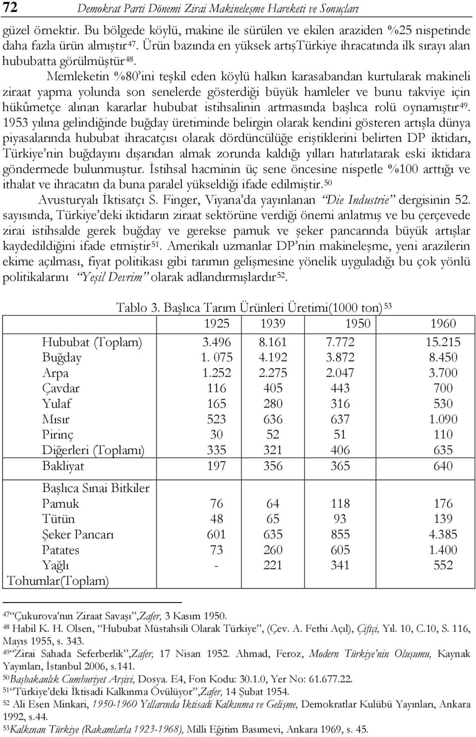 Memleketin %80 ini teşkil eden köylü halkın karasabandan kurtularak makineli ziraat yapma yolunda son senelerde gösterdiği büyük hamleler ve bunu takviye için hükûmetçe alınan kararlar hububat