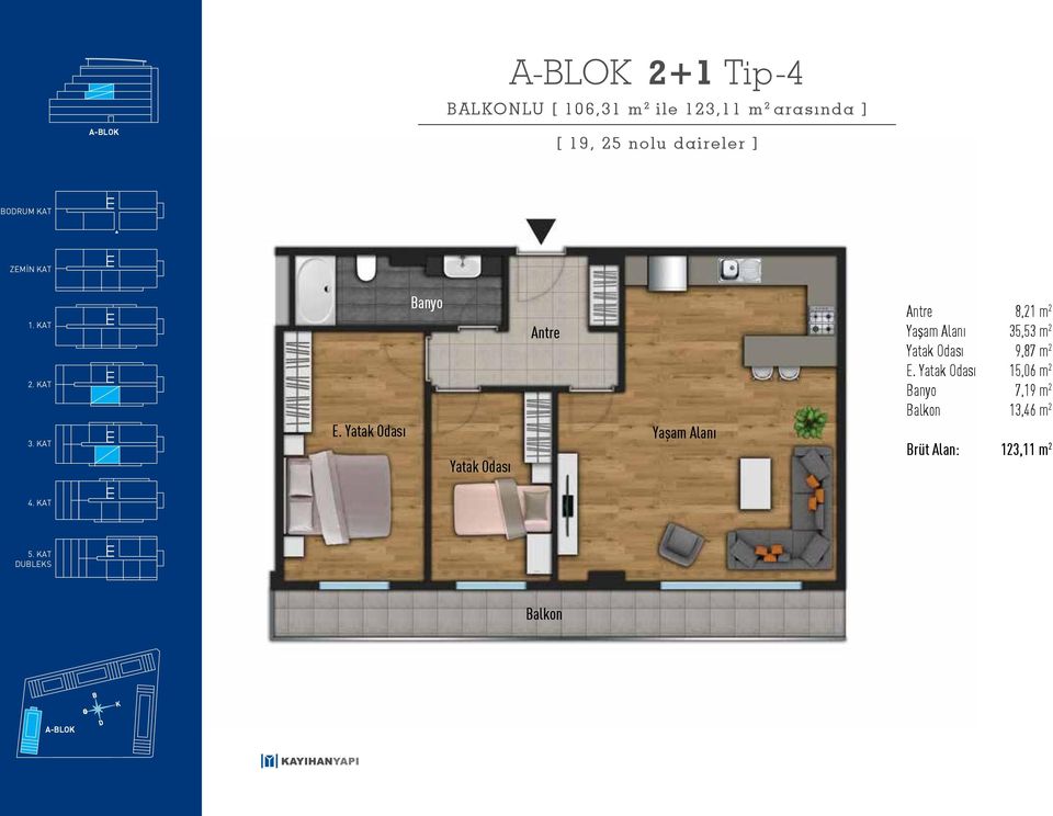 8,21 m 2 35,53 m 2 9,87 m 2 E.