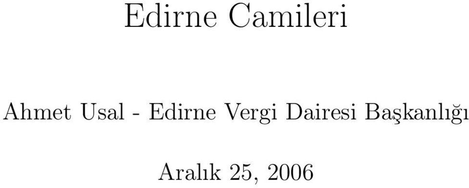 Edirne Vergi