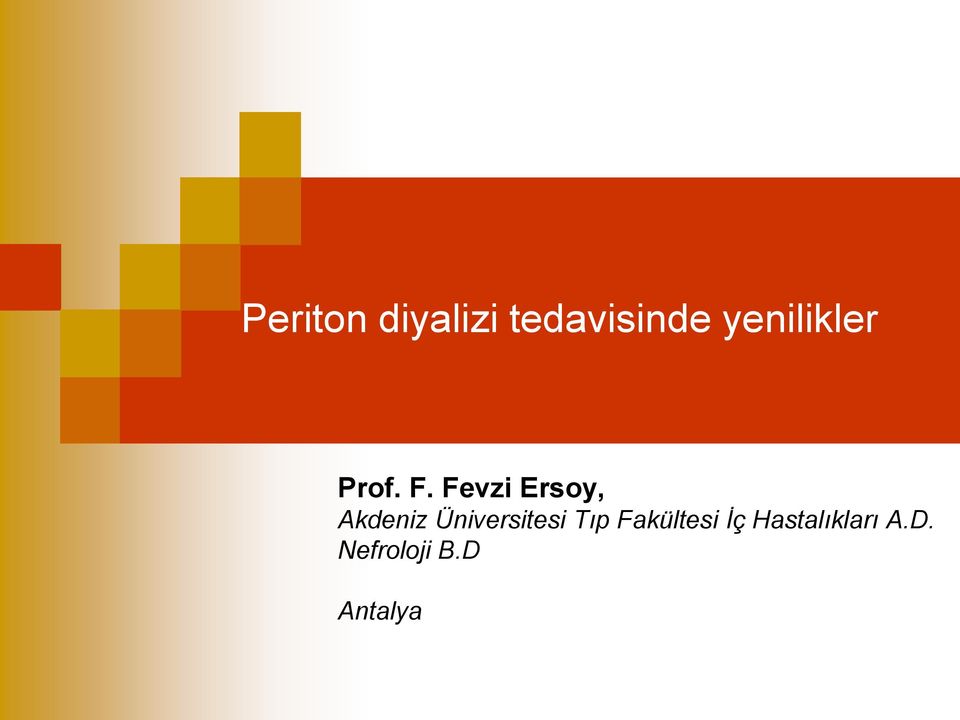Fevzi Ersoy, Akdeniz Üniversitesi
