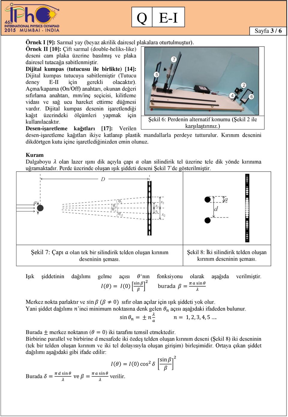 Dijital kumpas (tutucusu ile birlikte) [14]: Dijital kumpas tutucuya sabitlemiştir (Tutucu deney I için gerekli olacaktır).