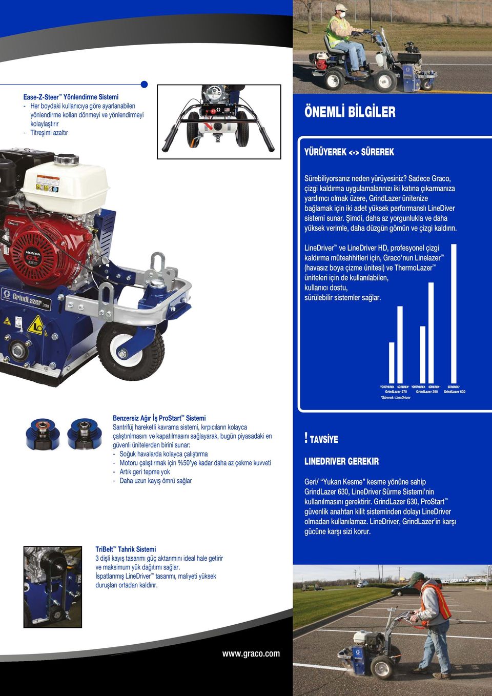 Sadece Graco, çizgi kaldırma uygulamalarınızı iki katına çıkarmanıza yardımcı olmak üzere, GrindLazer ünitenize bağlamak için iki adet yüksek performanslı LineDiver sistemi sunar.