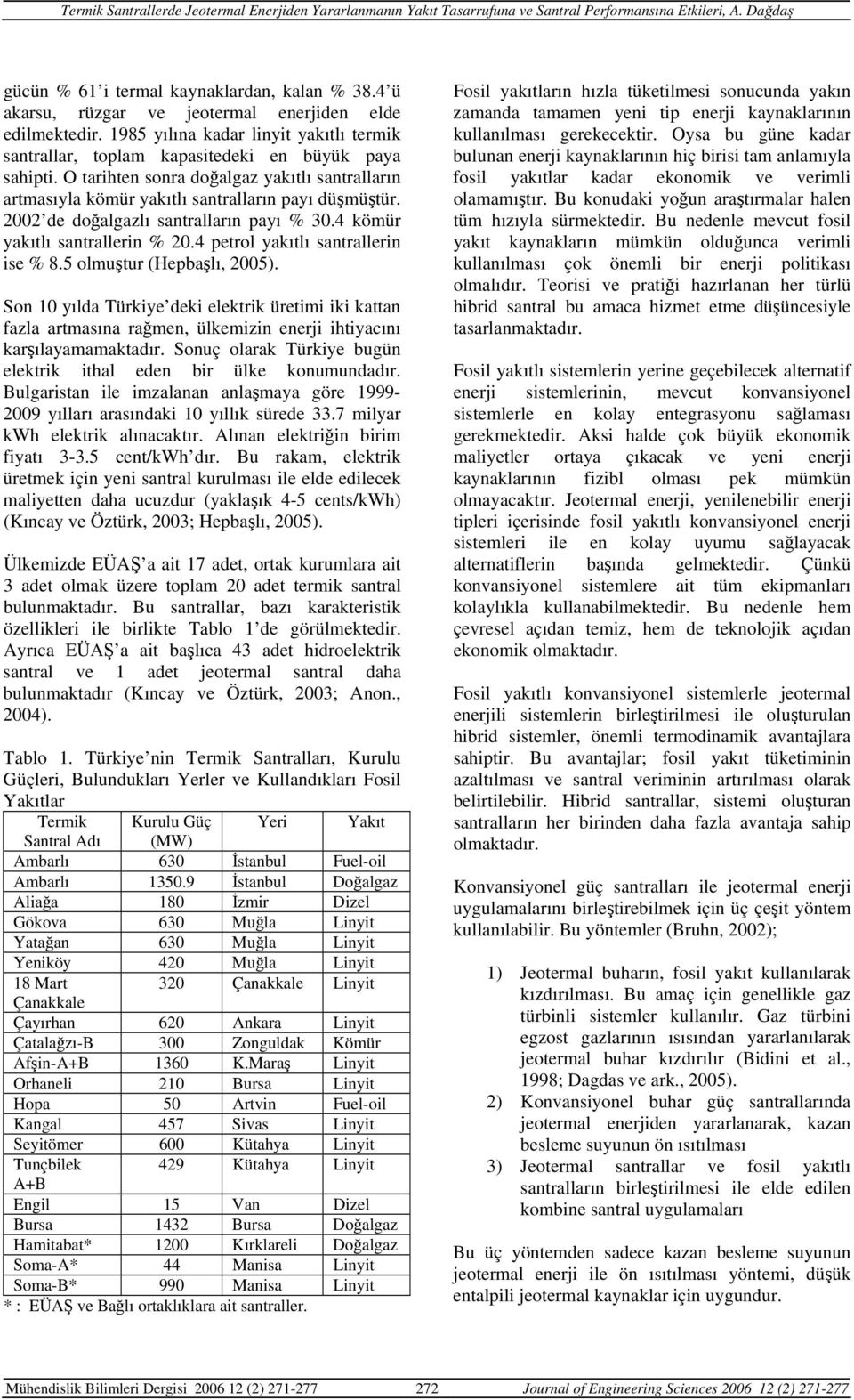 4 petrol yakıtlı santrallerin ise % 8.5 olmuştur (Hepbaşlı, 2005). Son 10 yılda Türkiye deki elektrik üretimi iki kattan fazla artmasına rağmen, ülkemizin enerji ihtiyacını karşılayamamaktadır.