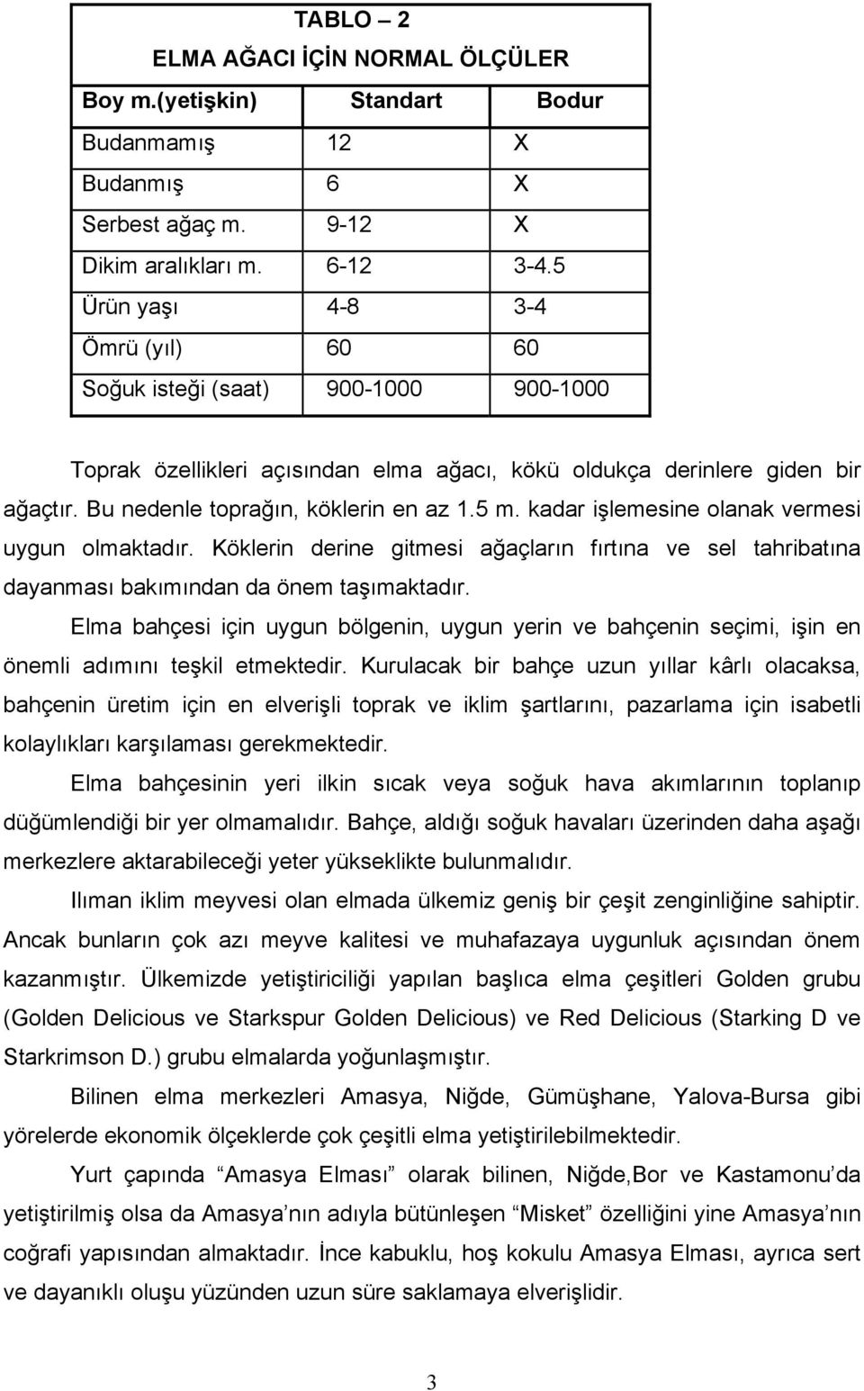 kadar işlemesine olanak vermesi uygun olmaktadır. Köklerin derine gitmesi ağaçların fırtına ve sel tahribatına dayanması bakımından da önem taşımaktadır.