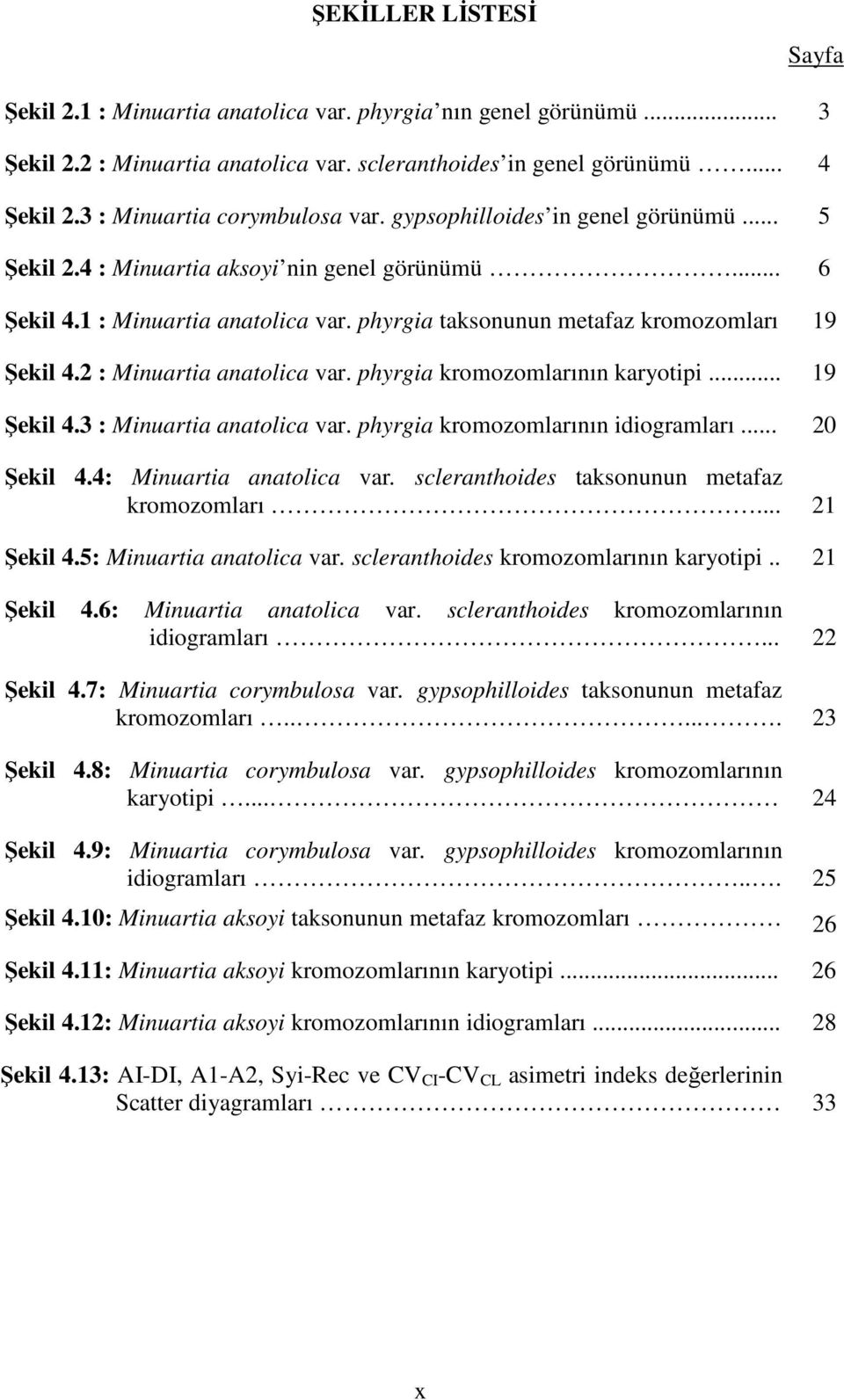 phyrgia taksonunun metafaz kromozomları 19 Şekil 4.2 : Minuartia anatolica var. phyrgia kromozomlarının karyotipi... 19 Şekil 4.3 : Minuartia anatolica var. phyrgia kromozomlarının idiogramları.