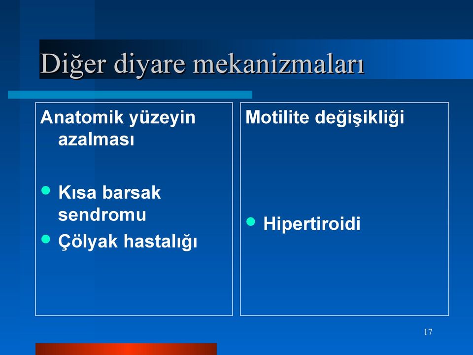 Motilite değişikliği Kısa