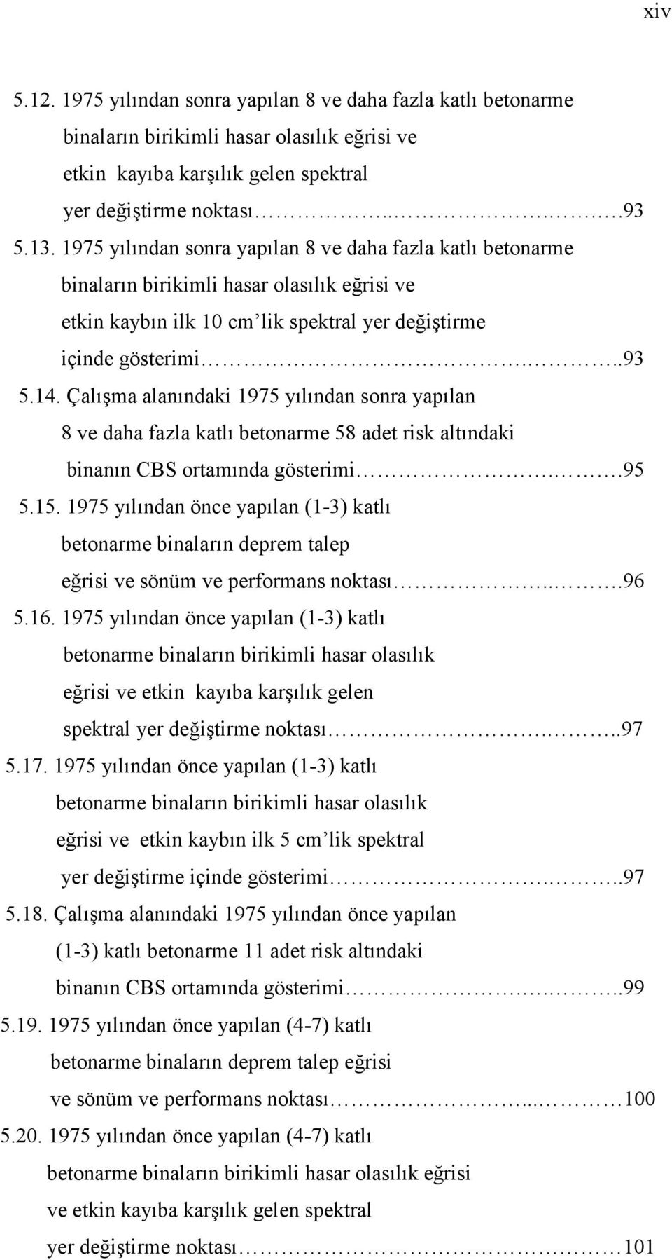 Çalışma alanındaki 1975 yılından sonra yapılan 8 ve daha fazla katlı betonarme 58 adet risk altındaki binanın CBS ortamında gösterimi..95 5.15.