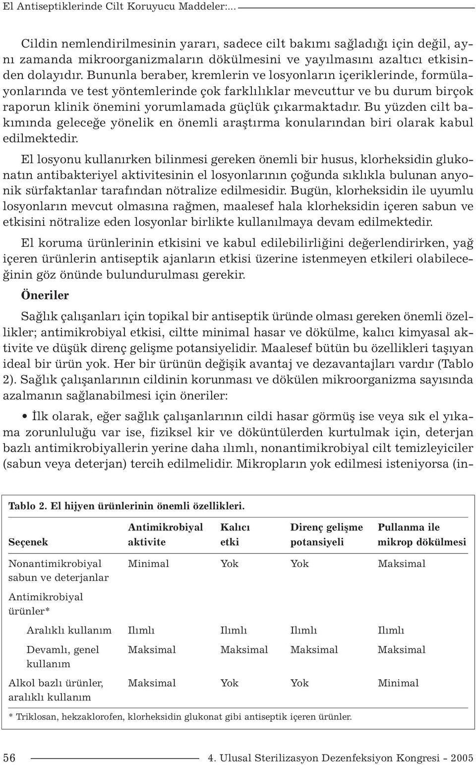 Bununla beraber, kremlerin ve losyonların içeriklerinde, formülayonlarında ve test yöntemlerinde çok farklılıklar mevcuttur ve bu durum birçok raporun klinik önemini yorumlamada güçlük çıkarmaktadır.