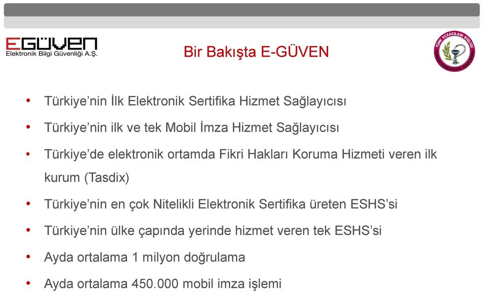 kurum (Tasdix) Türkiye nin en çok Nitelikli Elektronik Sertifika üreten ESHS si Türkiye nin ülke