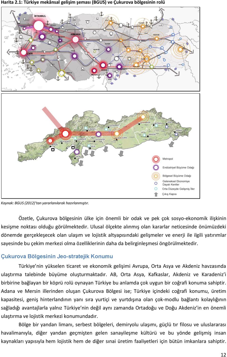 Ulusal ölçekte alınmış olan kararlar neticesinde önümüzdeki dönemde gerçekleşecek olan ulaşım ve lojistik altyapısındaki gelişmeler ve enerji ile ilgili yatırımlar sayesinde bu çekim merkezi olma