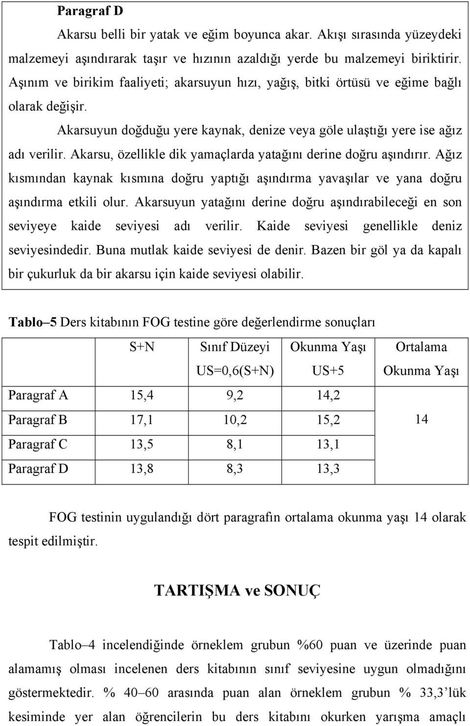 Akarsu, özellikle dik yamaçlarda yatağını derine doğru aşındırır. Ağız kısmından kaynak kısmına doğru yaptığı aşındırma yavaşılar ve yana doğru aşındırma etkili olur.