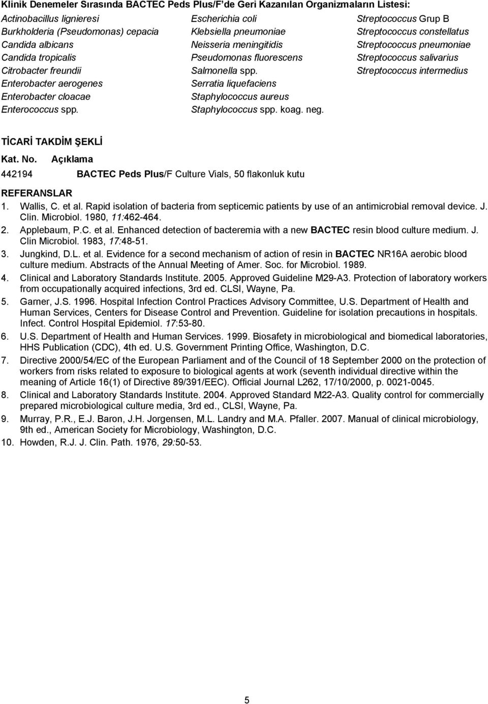 Salmonella spp. Streptococcus intermedius Enterobacter aerogenes Serratia liquefaciens Enterobacter cloacae Staphylococcus aureus Enterococcus spp. Staphylococcus spp. koag. neg.