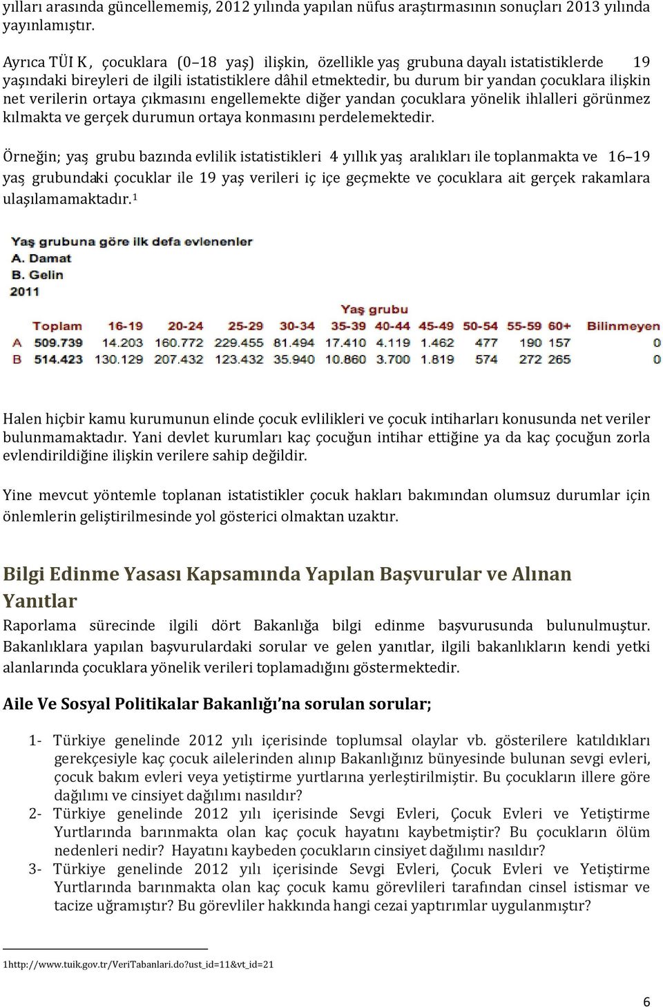 verilerin ortaya çıkmasını engellemekte diğer yandan çocuklara yönelik ihlalleri görünmez kılmakta ve gerçek durumun ortaya konmasını perdelemektedir.