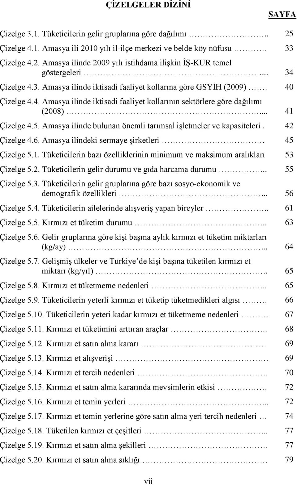 Amasya ilinde bulunan önemli tarımsal işletmeler ve kapasiteleri. 42 Çizelge 4.6. Amasya ilindeki sermaye şirketleri. 45 Çizelge 5.1.