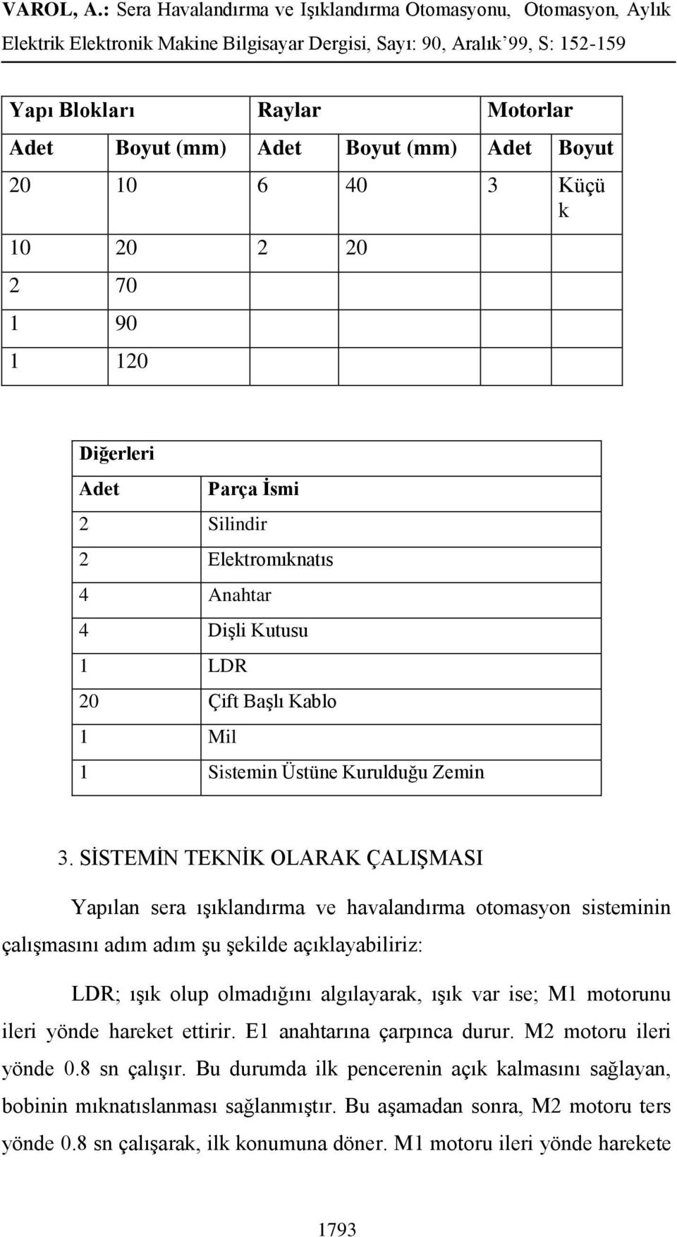 SİSTEMİN TEKNİK OLARAK ÇALIŞMASI Yapılan sera ışıklandırma ve havalandırma otomasyon sisteminin çalışmasını adım adım şu şekilde açıklayabiliriz: LDR; ışık olup olmadığını algılayarak, ışık var