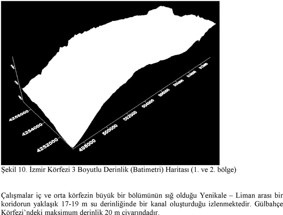 Yenikale Liman arası bir koridorun yaklaşık 17-19 m su derinliğinde bir