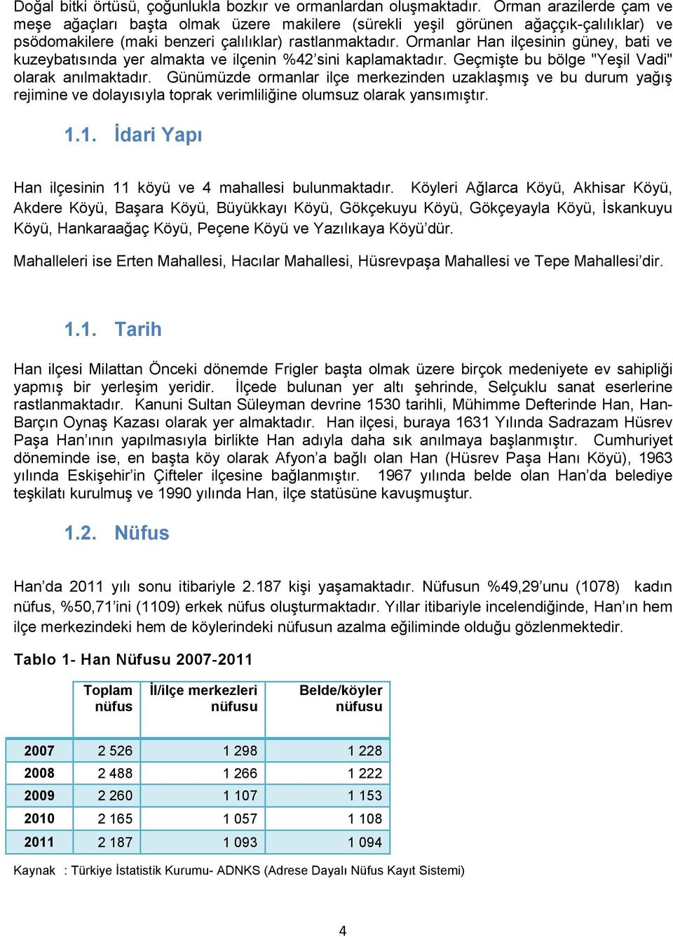 Ormanlar Han ilçesinin güney, bati ve kuzeybatısında yer almakta ve ilçenin %42 sini kaplamaktadır. Geçmişte bu bölge "Yeşil Vadi" olarak anılmaktadır.