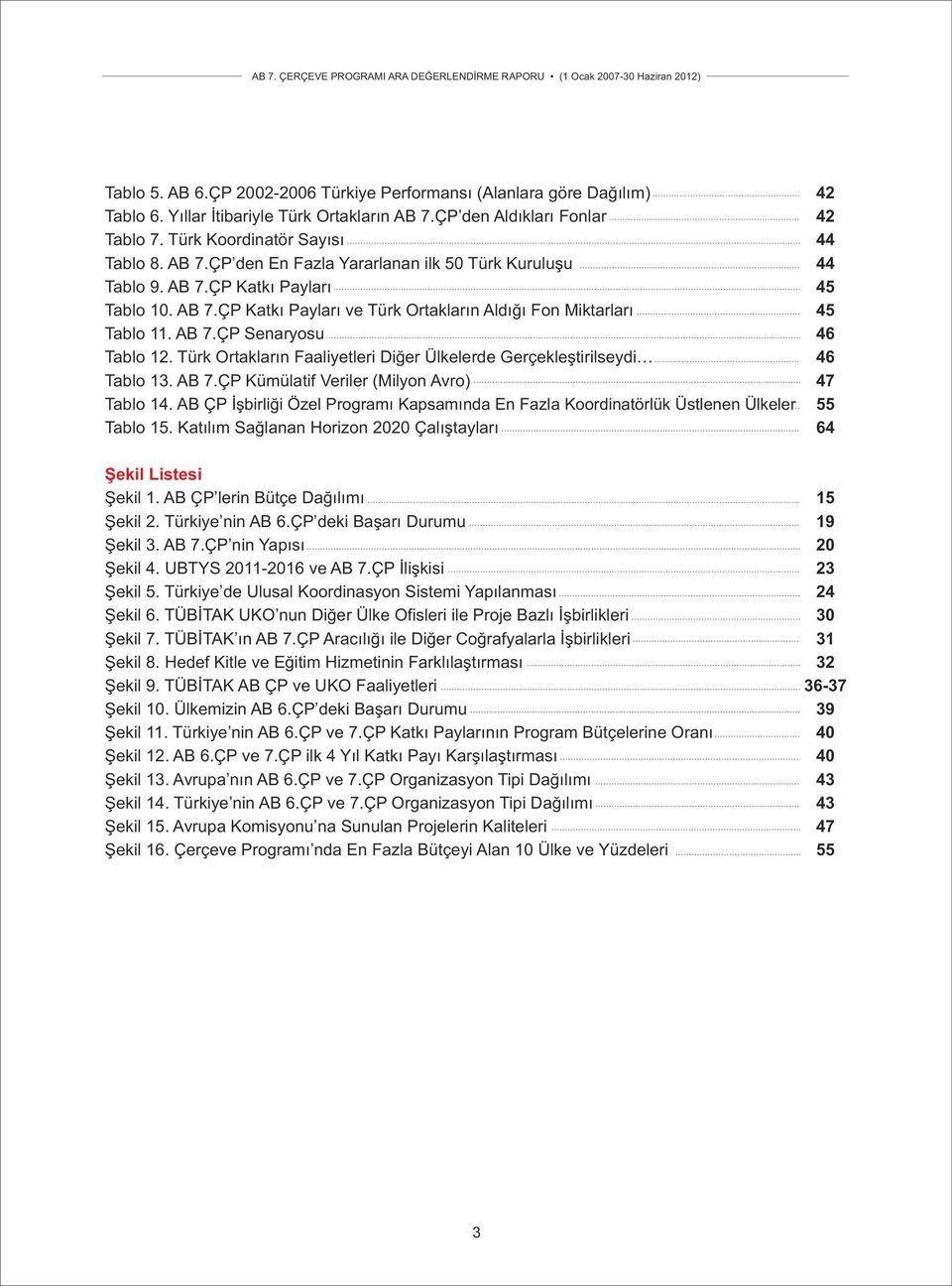 Türk Ortakların Faaliyetleri Diğer Ülkelerde Gerçekleştirilseydi Tablo 13. AB 7.ÇP Kümülatif Veriler (Milyon Avro) Tablo 14.