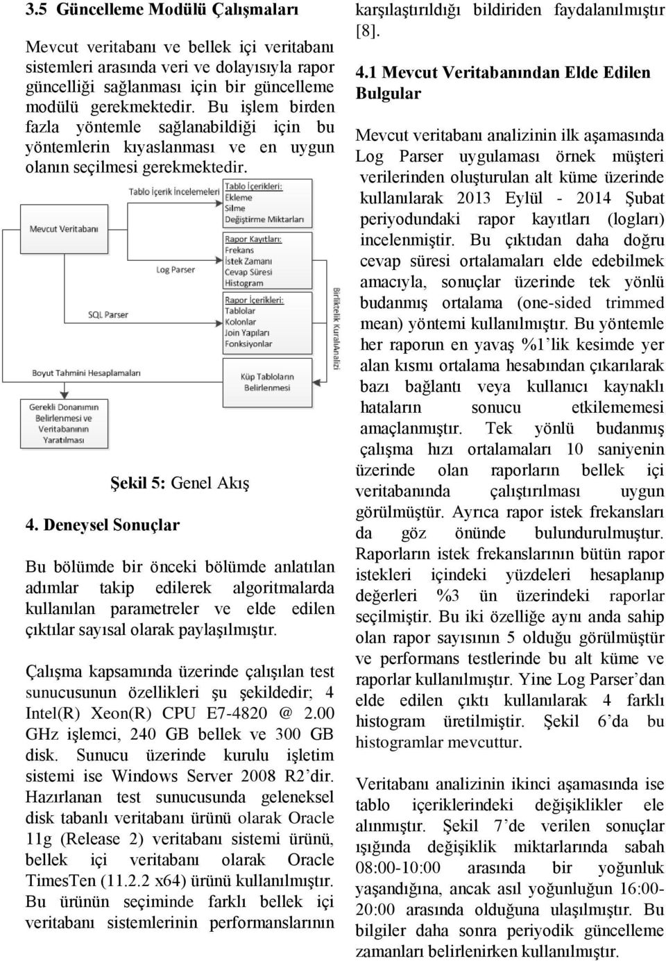 Deneysel Sonuçlar Şekil 5: Genel Akış Bu bölümde bir önceki bölümde anlatılan adımlar takip edilerek algoritmalarda kullanılan parametreler ve elde edilen çıktılar sayısal olarak paylaşılmıştır.