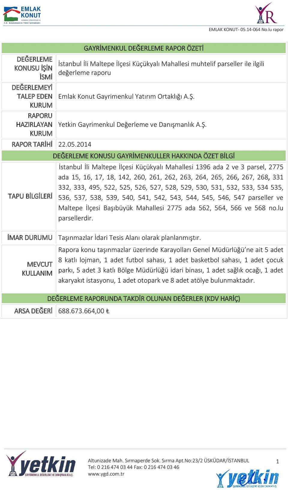 Yetkin Gayrimenkul Değerleme ve Danışmanlık A.Ş.