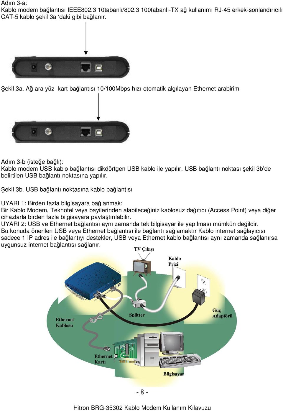 USB bağlantı noktası şekil 3b de belirtilen USB bağlantı noktasına yapılır. ekil 3b.