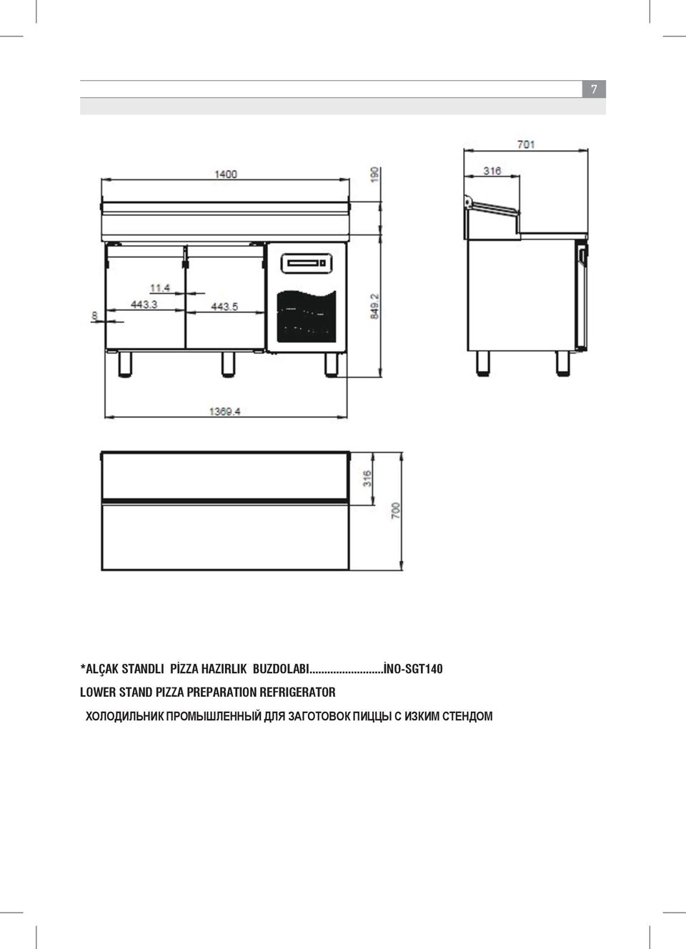 ..İNO-SGT140 LOWER STAND PIZZA