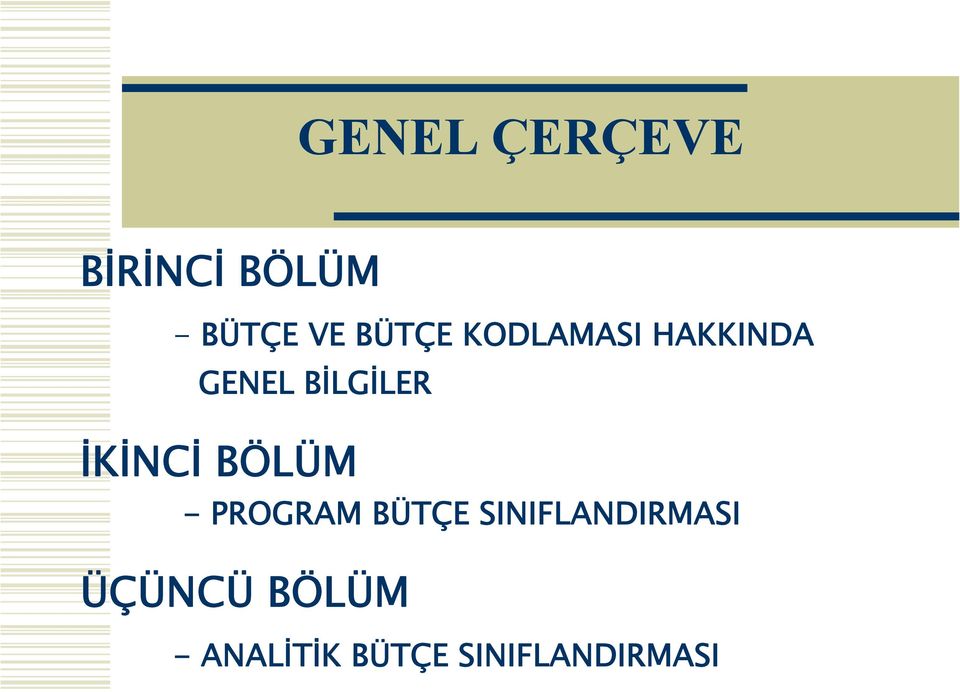 İKİNCİ BÖLÜM - PROGRAM BÜTÇE