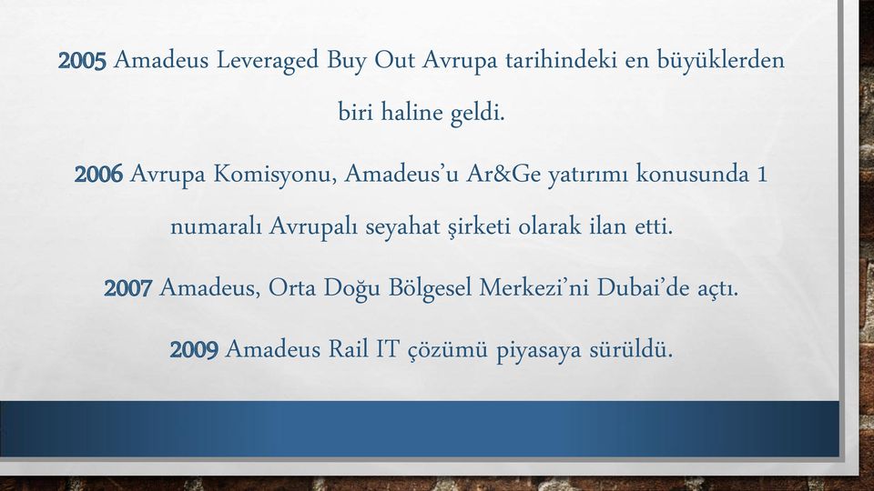 2006 Avrupa Komisyonu, Amadeus u Ar&Ge yatırımı konusunda 1 numaralı